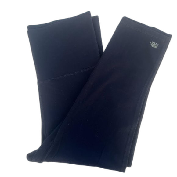 Aziam Pants - Black High Waisted Cropped Leggings Aziam Size‎ XLarge